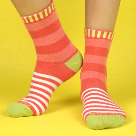 female socks wide pinstripe cotton socks  match-up 107