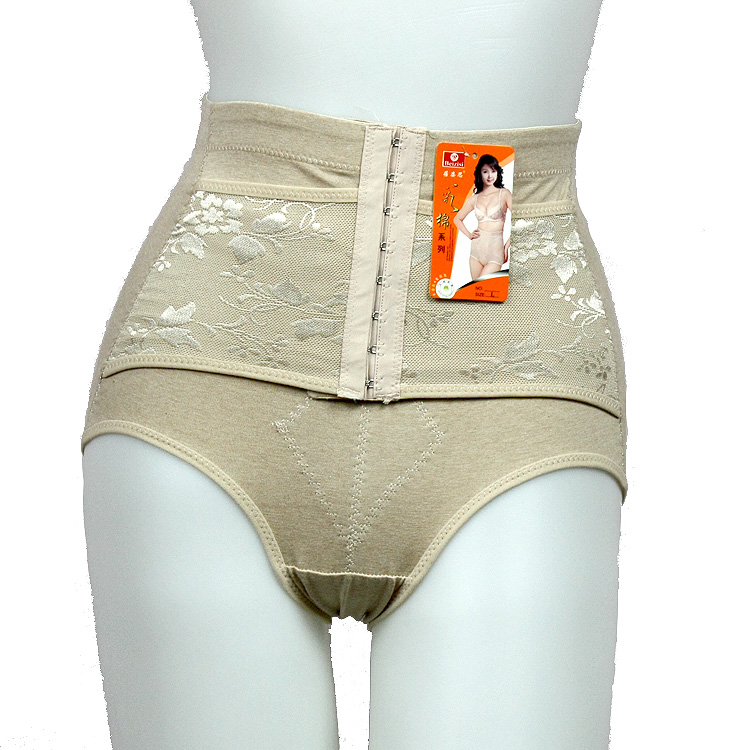 Female spring and autumn cotton colored buttons double layer drawing slim waist abdomen thin waist butt-lifting body shaping