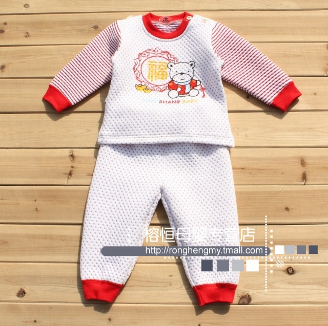 Female thermal underwear set baby sandwich autumn and winter thermal set
