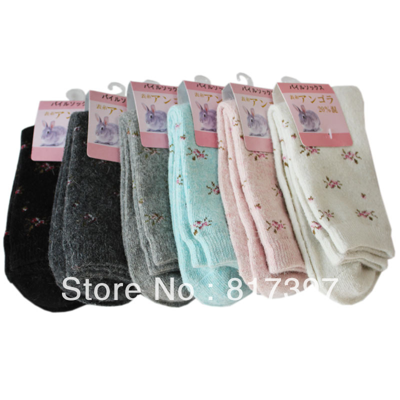 female thickening thermal rabbit wool socks  autumn and winter thick  socks
