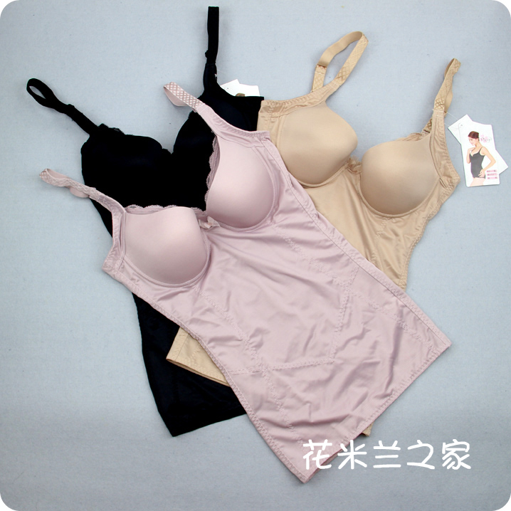 Female underwear push up side gathering furu bra spaghetti strap corset slim waist abdomen drawing body shaping beauty care