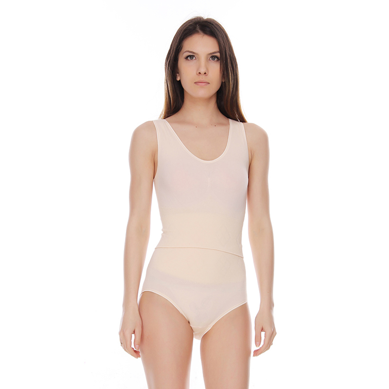 Female underwear set spaghetti strap plus size basic vest panties twinset drawing belt abdomen waist bra sexy