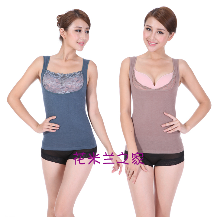 Female underwear thin fiber lace basic thermal vest