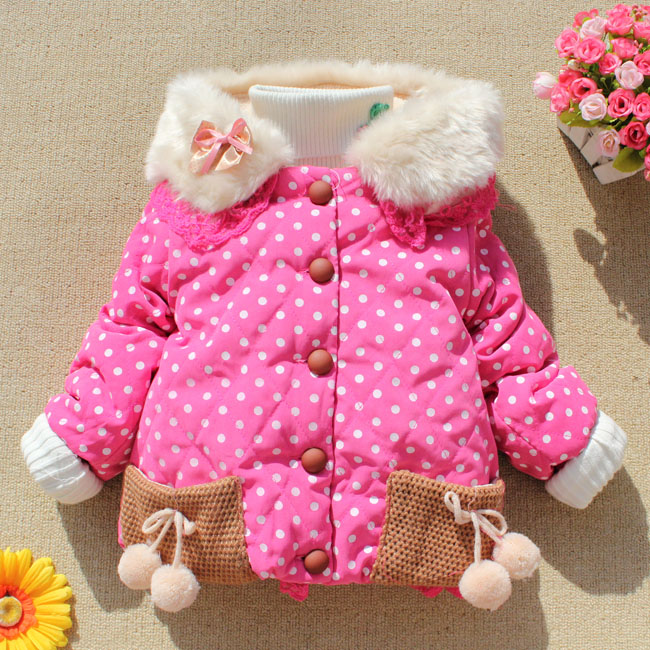 Female winter child new arrival short design wadded jacket thickening with a hood outerwear cotton cotton-padded jacket