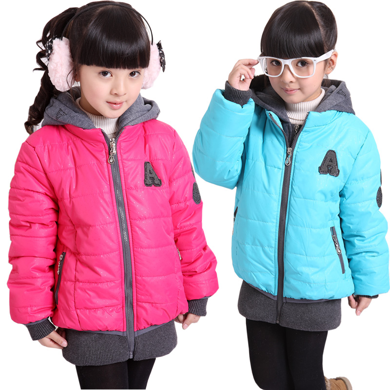 Female winter child outerwear children's clothing 2013 child cotton cotton-padded jacket thickening b4843