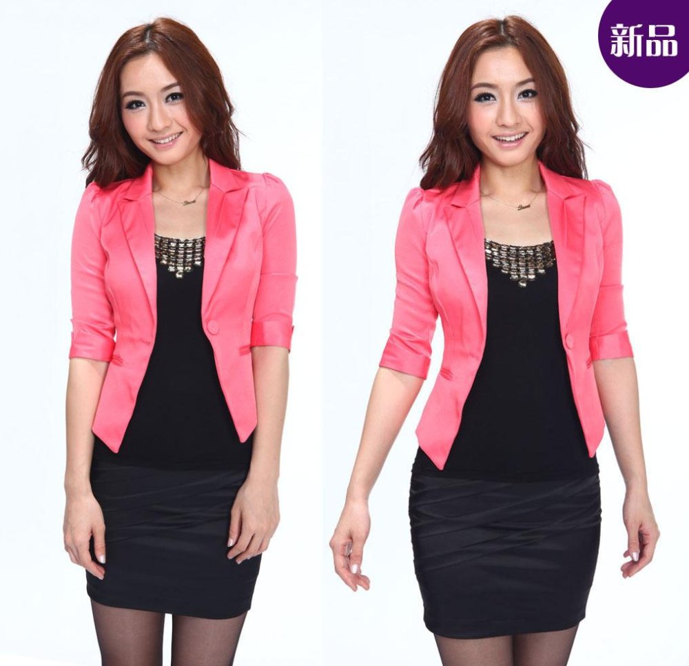 Fifth of the sleeves, jackets, skirts, career skirts suits, summer work uniforms