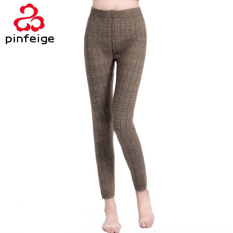 Figg male magnetic therapy health thickening small plaid cashmere pants double layer wool pants cashmere pants female thickening