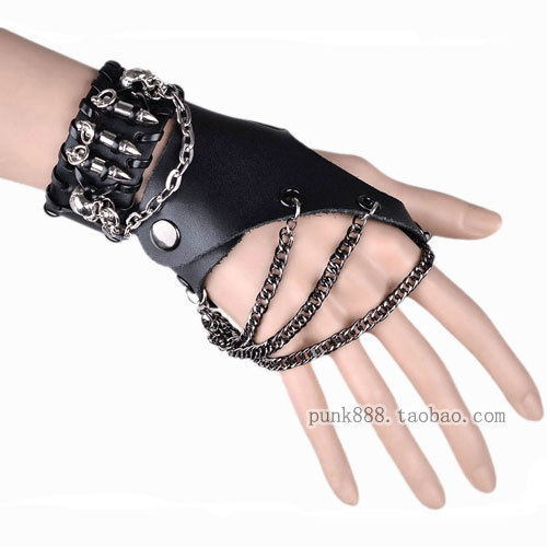Fireboats lucy refers to  hip-hop half glove skull punk  leather  personalized gloves