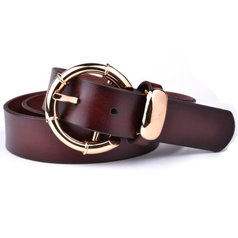 First layer of Cowhide strap all-match women's genuine leather wide belt fashionable casual jeans belt
