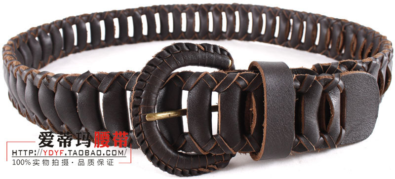 First layer of cowhide strap knitted belt strap belt strap genuine leather