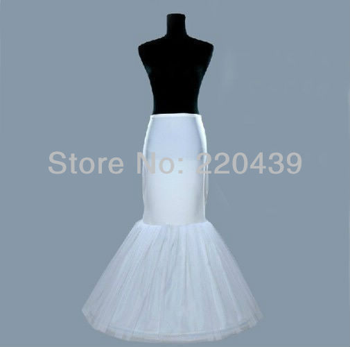 Fishtail Mermaid Cocktail wedding Bridal Petticoat Underskirt Crinoline white