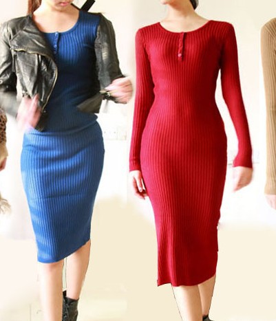 Fit7 autumn and winter women's sweater long sleeves  o-neck  medium-long sweater  news spring 2013 women free shipping