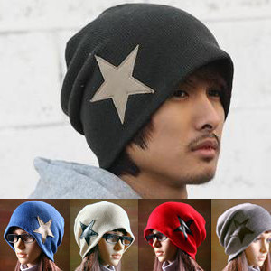 Five-pointed star pocket knitted hat
