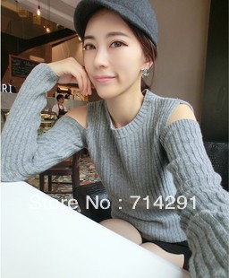 Flavor coveredbuttons wool comfortable strapless sweater