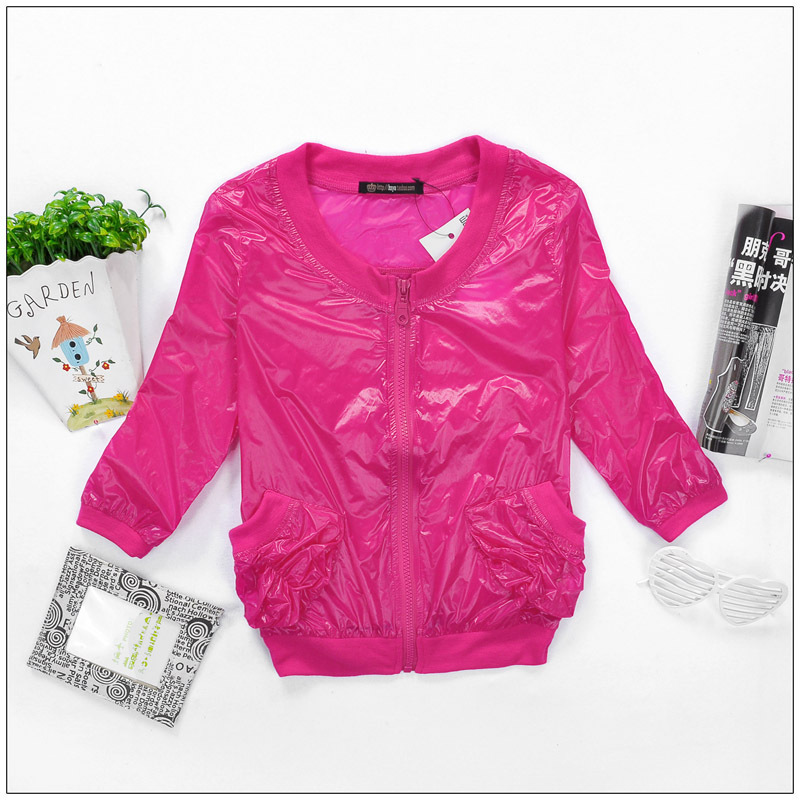 Flavor fluorescent ultra-thin sun protection clothing V-neck zipper half sleeve loose coat