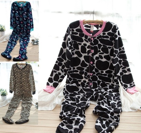 Fleece super soft cartoon rompers pajamas