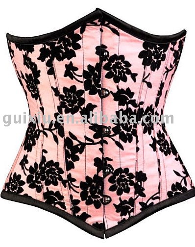 Floral Brocade Underbust Corset low freight low price high quality