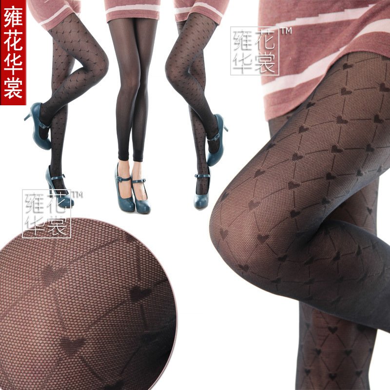 Flower anti-off wire socks ultra-thin stockings pantyhose fishnet stockings vintage jacquard