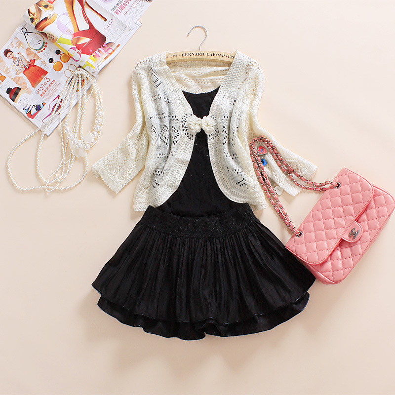 Flower batwing sleeve small cape cutout sweater cardigan shrug g048