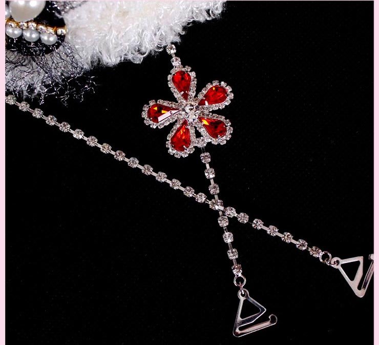 flower crystal bra strap rhinestone bra shoulder strap mixed order free shipping wholesale/retailer
