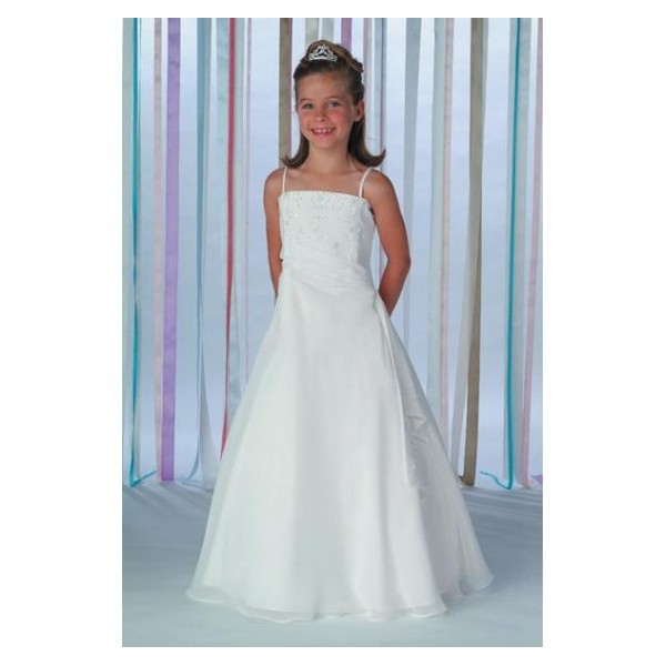 flower girl dress trumpet   Applique  glamorous   lovely  Lace Up ankle-length