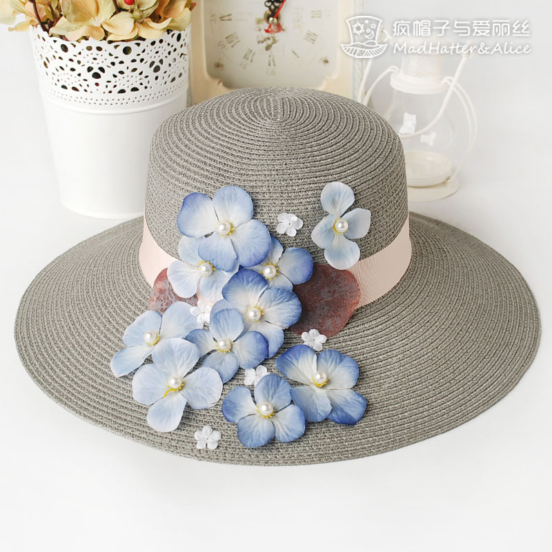 Flower - hat alice flower pearl natural embellishment