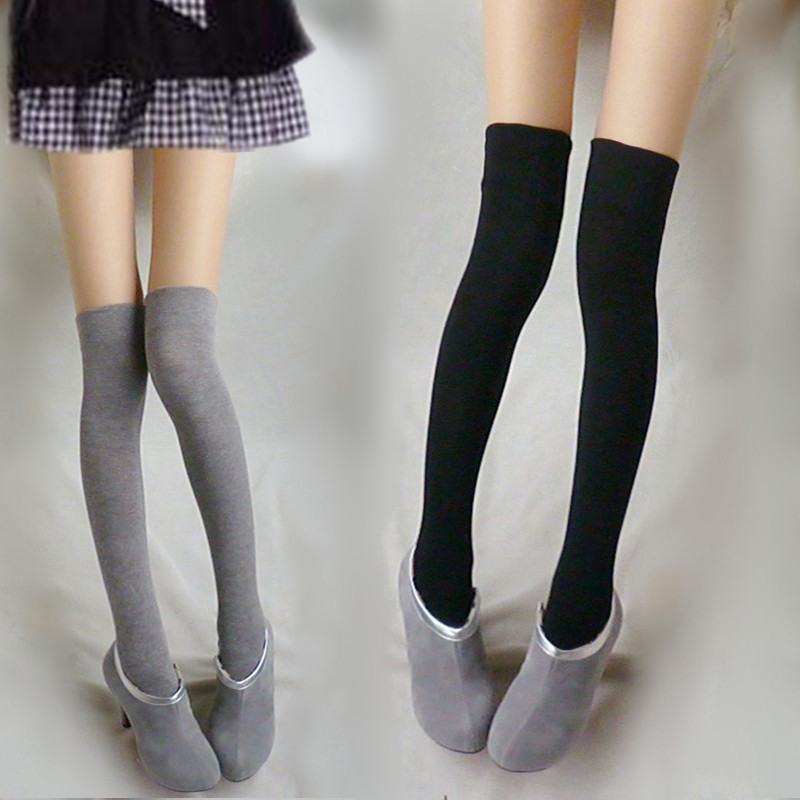 Flower hemp 100% cotton stockings over-the-knee socks preppy style thickening socks female