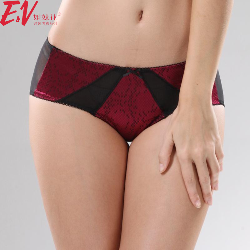 Flower panties breathable low-waist pants sexy seamless gauze trunk sweat absorbing women's underwear l11814