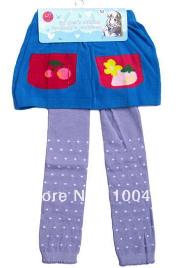 Flowers and fruit legging with skirt, girls Leggings, girls Tights with skirt,girls skort - wholesale