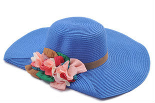 Flowers Summer Straw hats for women sun caps beach free shipping