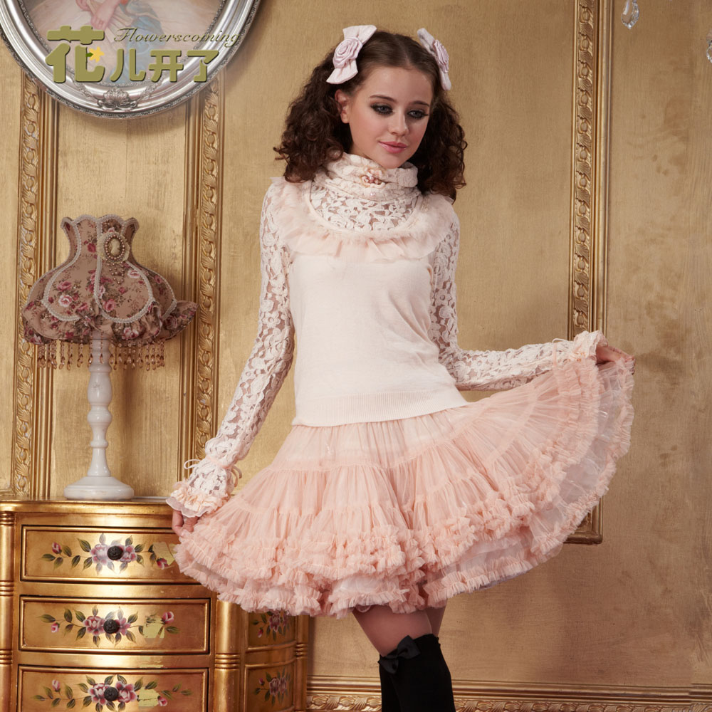 Flowerscoming women's new arrival cake pleated mini princess short skirt 11xq0010 Leather fashion