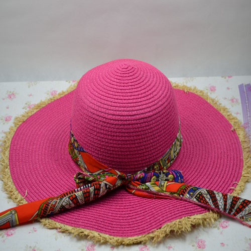 Folding strawhat women's summer big hat along sun straw braid hat beach cap sunbonnet sun hat