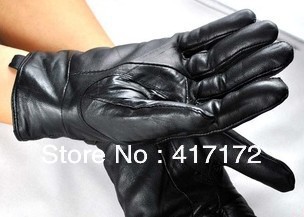 Foreign trade boutique / female adult leather sheepskin gloves / product surplus material stitching leather gloves