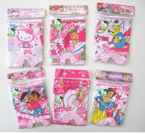 Foreign trade children cartoon underwear baby girls boxer shorts children pure cotton underwear flat