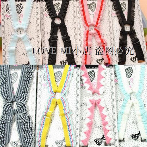 Fork back cross lace decoration underwear belt ruffle hem invisible bra with shoulder strap ruffle pectoral girdle