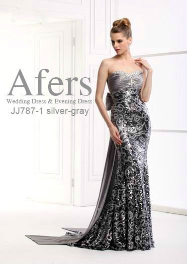 formal party dresses,Afers silver sequins evening dresses NO.JJ787-1