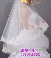 Formal wedding dress accessories bride white big laciness bridal veil