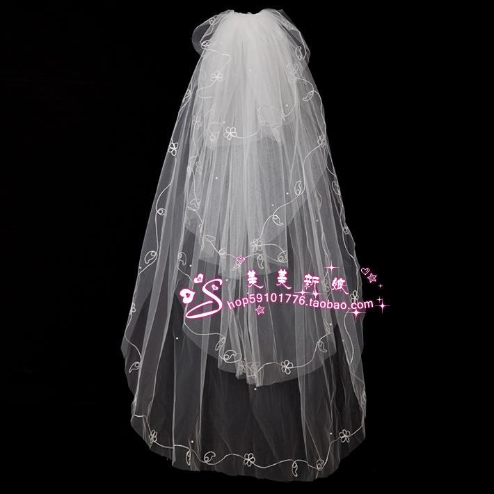 Formal wedding dress accessories wedding dress veil the wedding veil lace multi-layer veil bridal veil