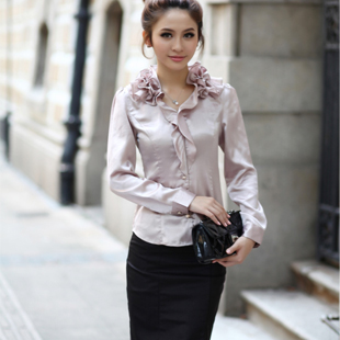 Formal work wear women 2013 spring and autumn long-sleeve shirt elegant gentlewomen set ol set
