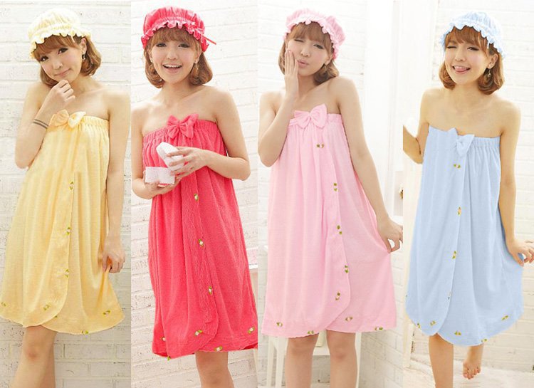 Four seasons autumn bath skirt lounge toweled bathrobes women's tube top bath towel cotton bathrobe robe