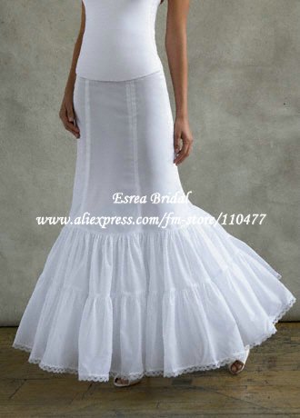 FPT06 Custom White Formal Mermaid Bridal Petticoat