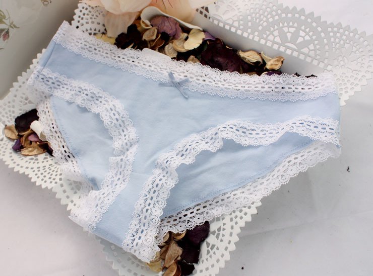 France original single cotton underwear women lace edge Mo Daier ladies ladies and no trace of large's briefs underwear