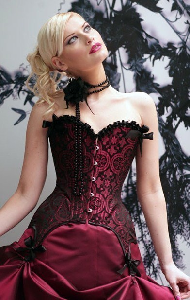Frank.J Ladies shaper no shoulder tape corset Wine red royal vest free shipping