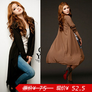 Frank Jhighquality 102181 autumn gorgeous ruffle cape-style long design outerwear shirt trench Cheap