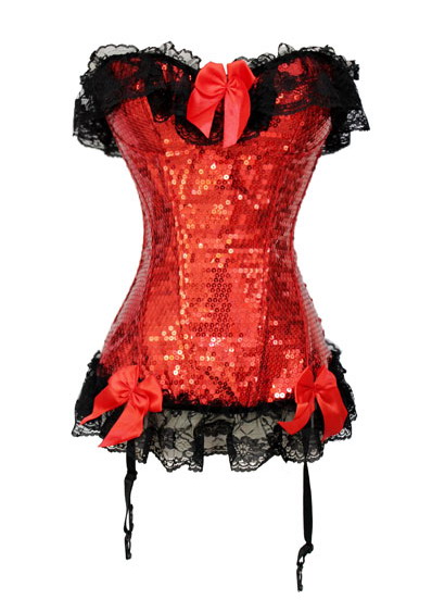 FrankJ Fashion fashion royal red paillette vest body shaping corset one-piece 5232 - 2 cheaphighquality