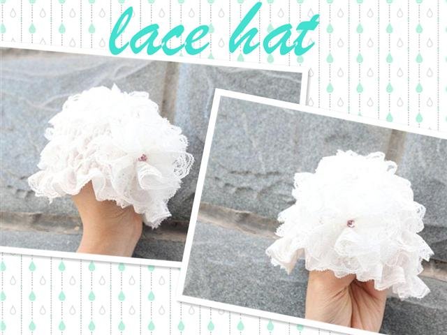 Free delivery adorbale baby lace hat