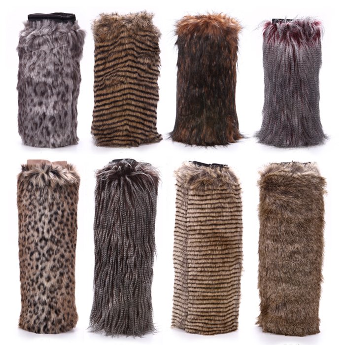 Free delivery Faux Fur Leg Warmers women's accessory/Hot Sale Retail/Wholesale Variety of styles  15 ,20,30,40 CM  / TAO-S4