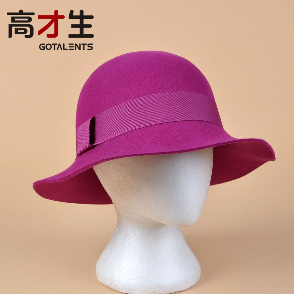 Free delivery Hat autumn and winter female brief women's wool cap pure woolen fedoras big basin hat