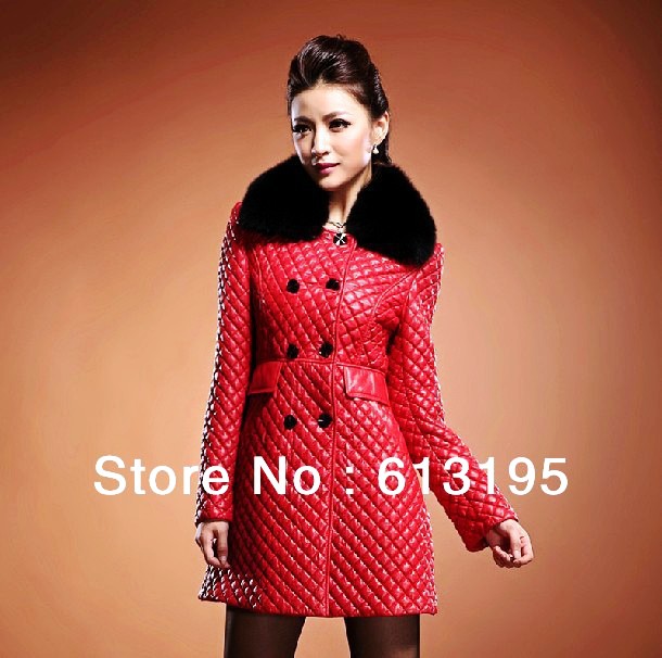 Free delivery, medium style/fox collars/sheepskin leather leather/ydx162