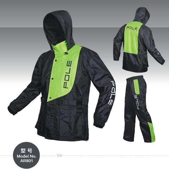 Free DHL shipping Split motorcycle raincoat pole polaroid raincoat set shaker quality ride raincoat fabric